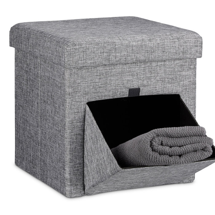 Relaxdays Ottoman mit Aufbewahrungsfach | Wayfair.de